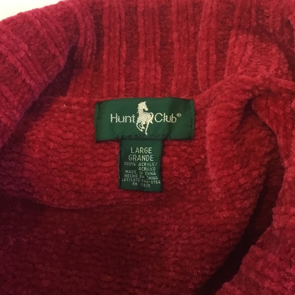 Large Red Woman’s, Cowl Neck Sweater, Tunic - Picture 4 of 5